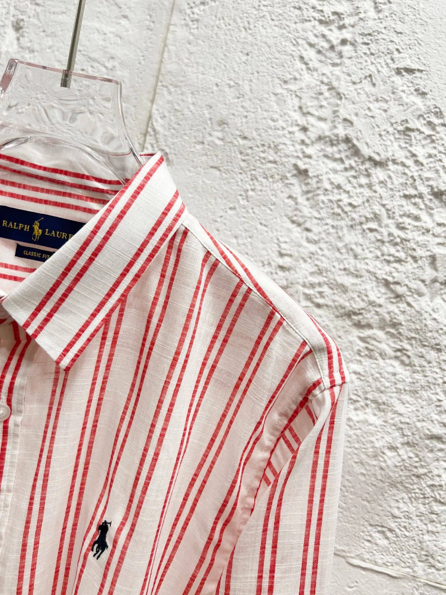 🅿️212 Style number: T57 Ralph Lauren & Ralph Lauren small striped shirt made of slub cotton, can be used as a sun protection shirt Color: pink Size: M (110-125 catties) L (125-140 catties) XL (140-155 catties) 2XL (155-170 catties)